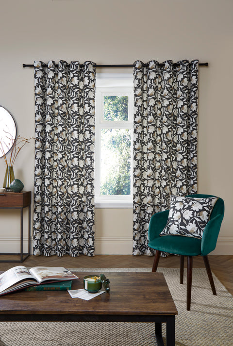 Fusion Luna Lined Eyelet Curtains