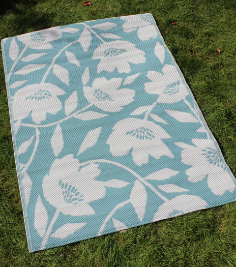 Fusion Luna Duck Egg 120cm x 170cm Outdoor Rug