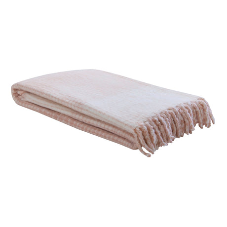 Laura Ashley Lyngate Plaster Pink 130cm x 170cm Throw