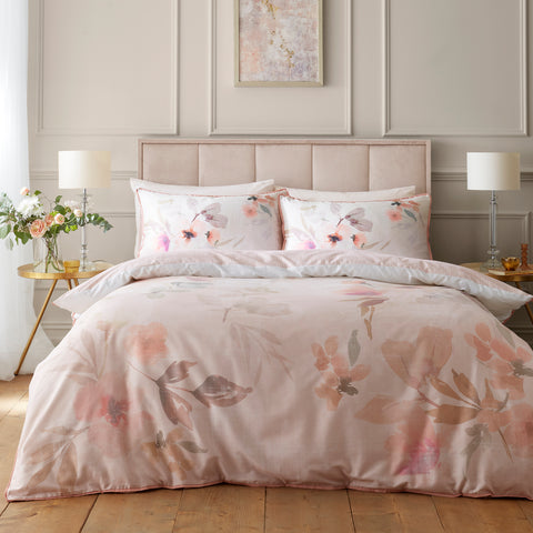 Soiree Mia Floral Blooms Natural Duvet Set