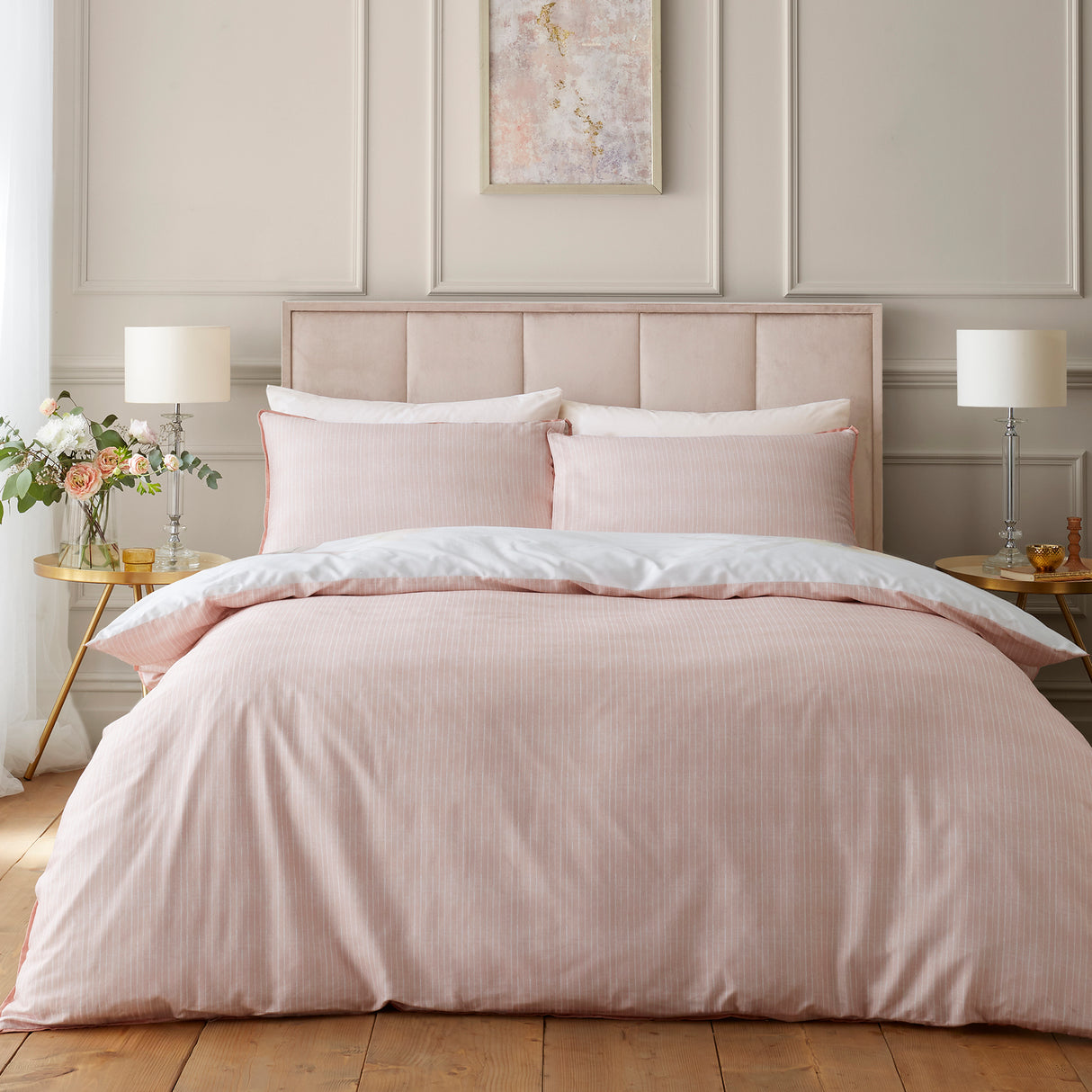 Soiree Mia Floral Blooms Natural Duvet Set