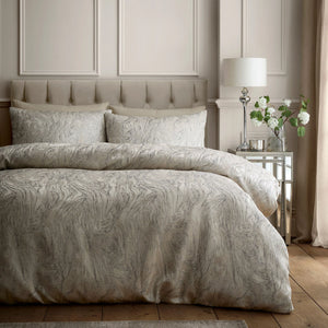 Soiree Marble Jacquard Natural Duvet Set