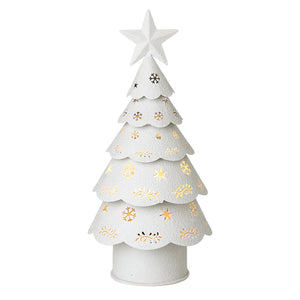 Heaven Sends MGF081C Small White Metal LED Tree with Star