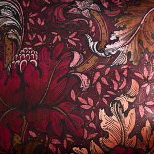 Laurence Llewelyn Bowen Morris Major Chintz Burgundy 55cm x 55cm Polyester Filled Cushion