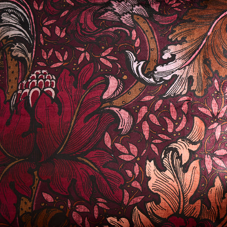 Laurence Llewelyn Bowen Morris Major Chintz Burgundy 55cm x 55cm Polyester Filled Cushion
