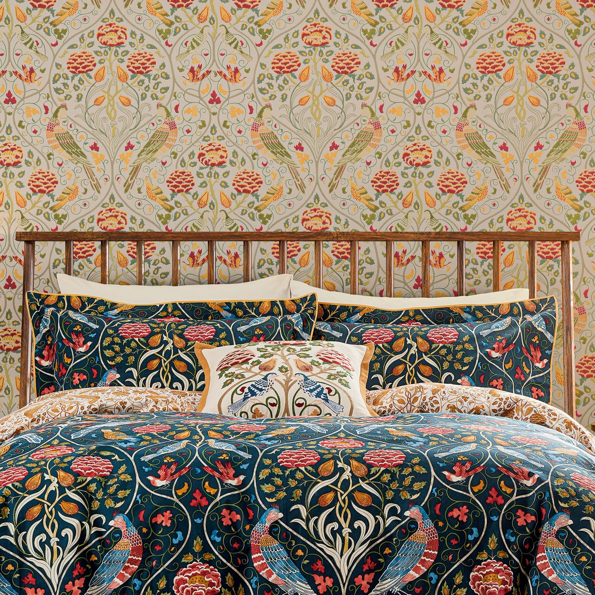 Morris & Co Seasons by May Indigo Duvet Set