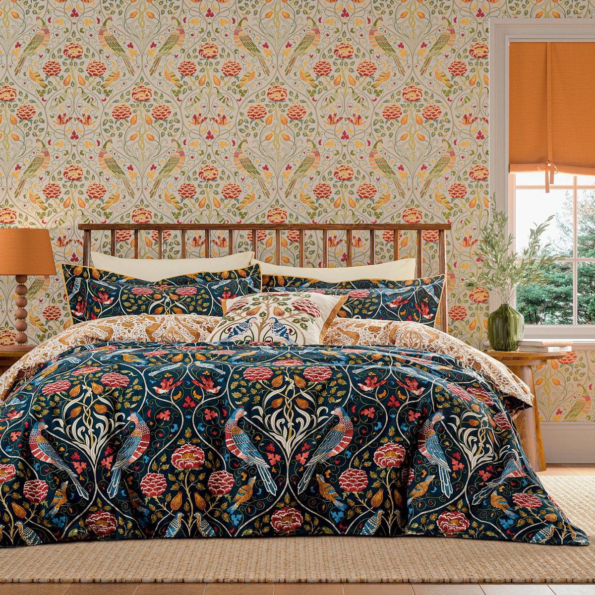 Morris & Co Seasons by May Indigo Duvet Set