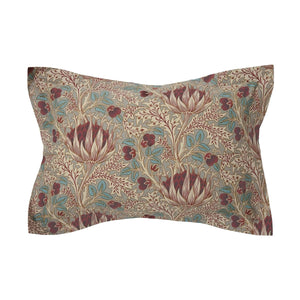 Morris & Co Artichoke Dove Grey & Wine Duvet Set
