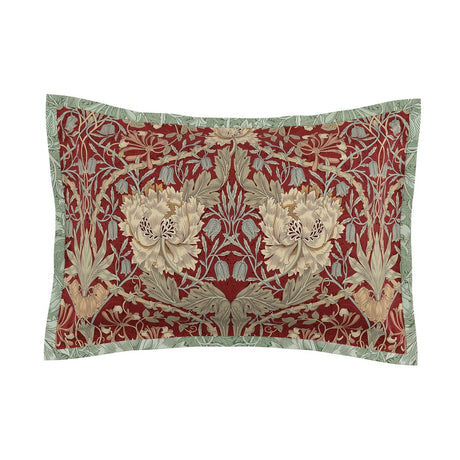 Morris & Co Honeysuckle & Tulip Red & Gold Duvet Set