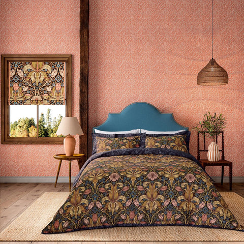 Morris & Co Spring Thicket Old Fashioned Blue Duvet Set