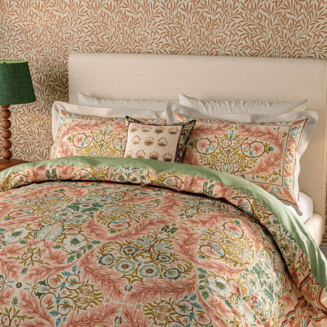 Morris & Co & V&A Earthly Paradise Rose & Pale Olive Duvet Set