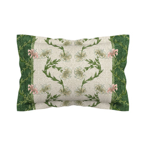 Morris & Co & V&A Scrolling Carnation Olive & Ivory Duvet Set