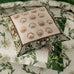 Morris & Co & V&A Daisy Tile Olive & Ivory 45cm x 45cm Feather Filled Cushion