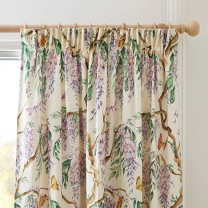 Voyage Maison Mariposa Cream Pencil Pleat Lined Curtains