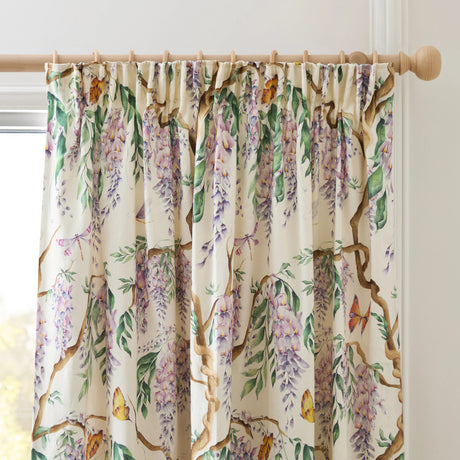 Voyage Maison Mariposa Cream Pencil Pleat Lined Curtains
