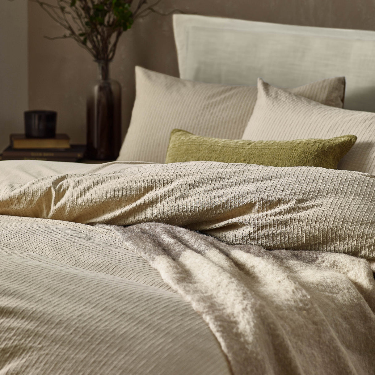 The Linen Yard Malton Stripe 100% Cotton Duvet Set