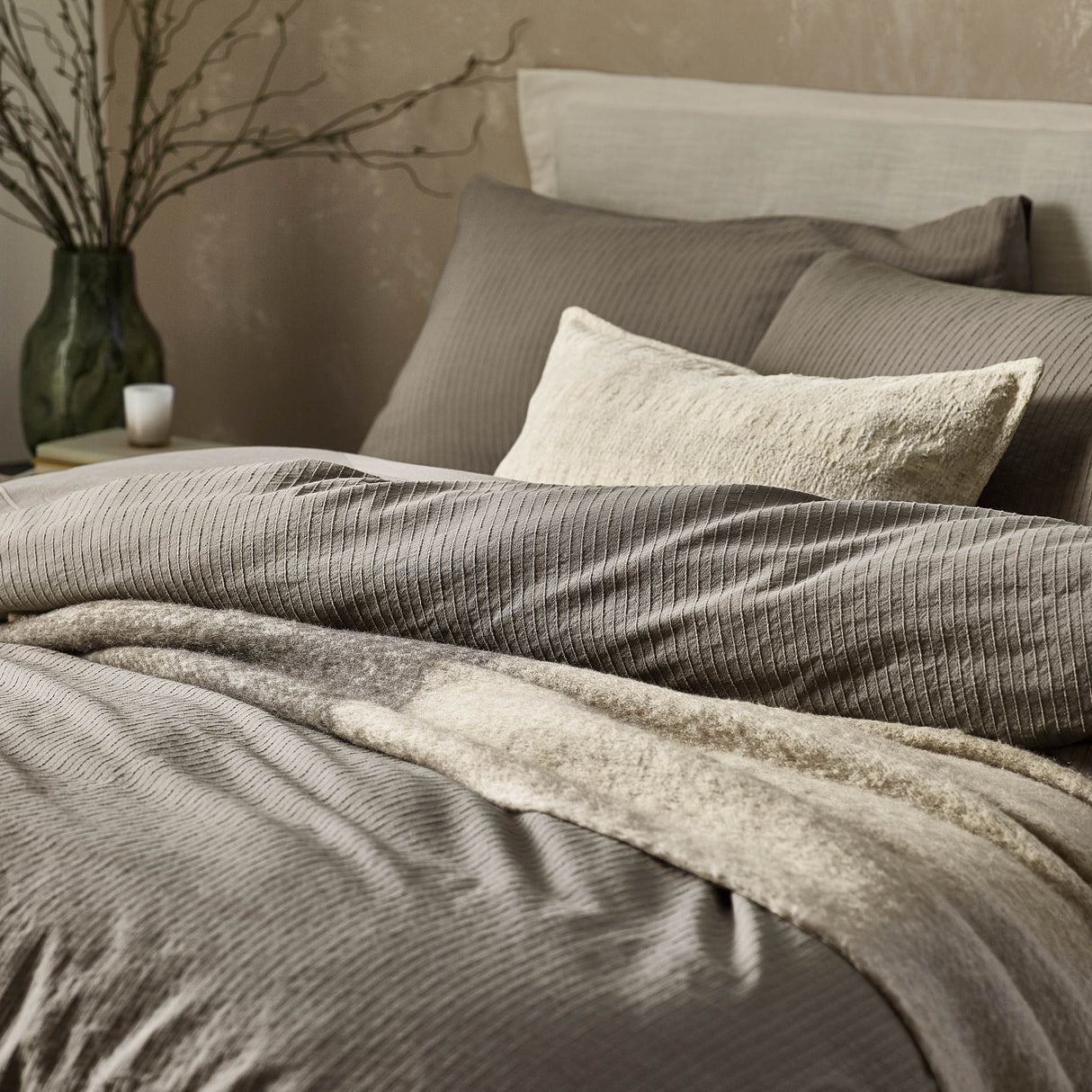 The Linen Yard Malton Stripe 100% Cotton Duvet Set