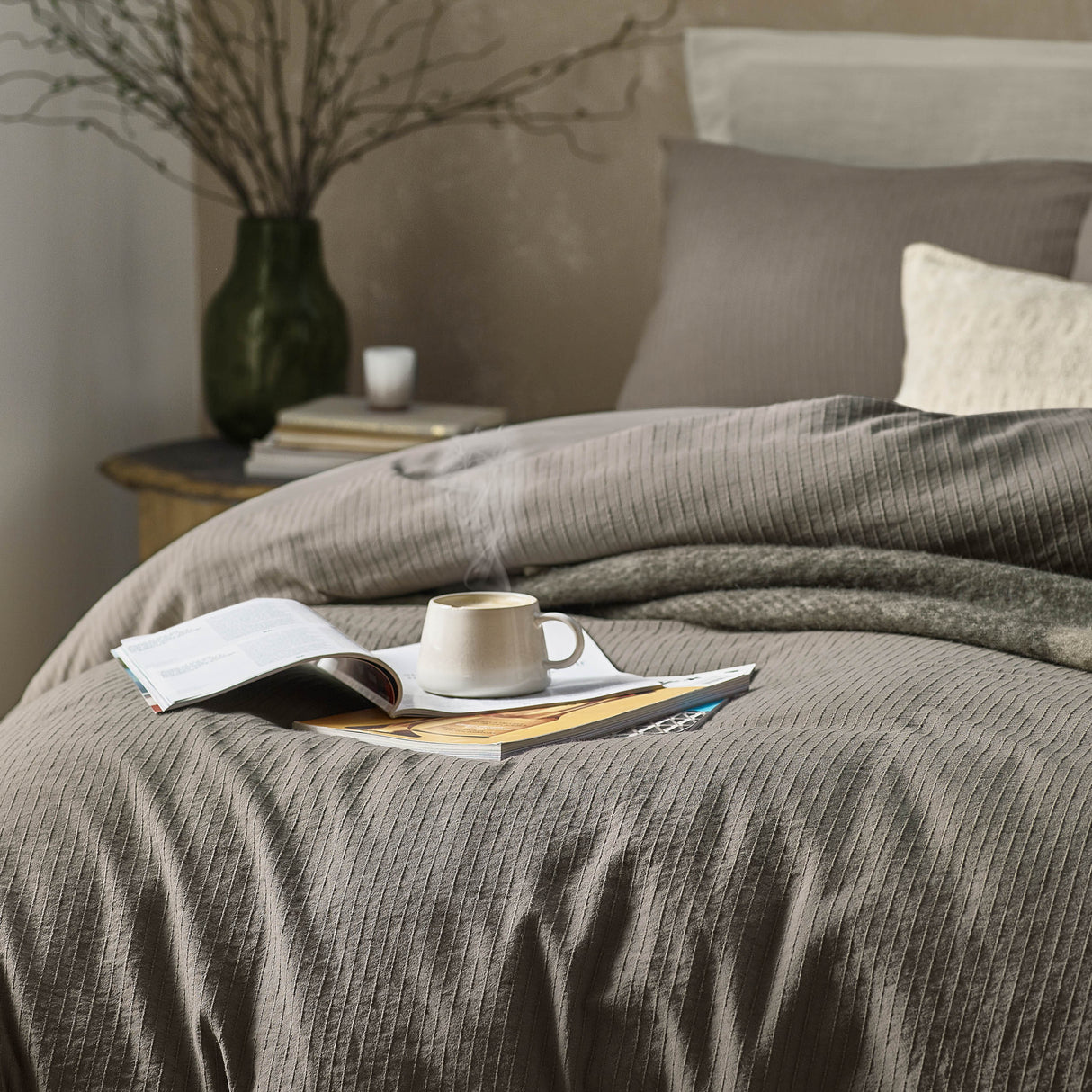 The Linen Yard Malton Stripe 100% Cotton Duvet Set