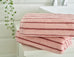 Deyongs Malmo Stripe 100% Cotton 480gsm Pink/Rose Towels