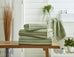 Deyongs Malmo Stripe 100% Cotton 480gsm Sage/Biscuit Towels