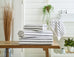 Deyongs Malmo Stripe 100% Cotton 480gsm Grey/White Towels