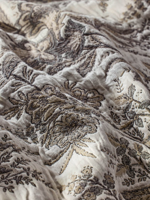 Laura Ashley Marlbrook Jacquard Truffle 120cm x 170cm Throw
