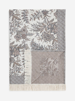 Laura Ashley Marlbrook Jacquard Truffle 120cm x 170cm Throw