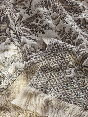 Laura Ashley Marlbrook Jacquard Truffle 120cm x 170cm Throw