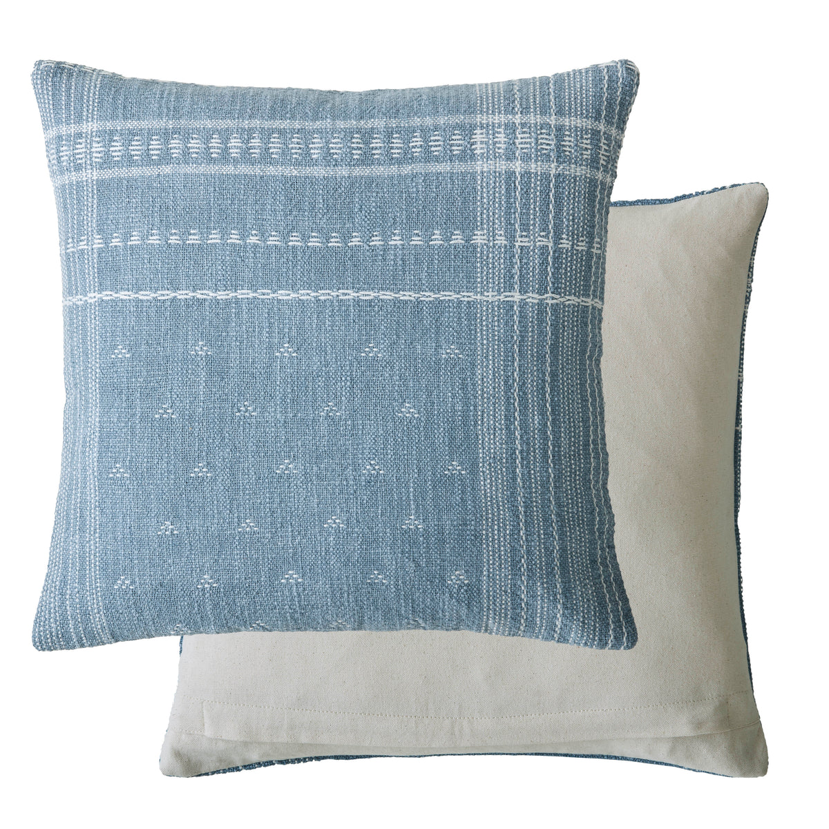 Laura Ashley Mawsley Denim Blue 45cm x 45cm Microfibre Filled Cushion