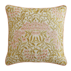 William Morris at Home Michaelmas Daisy Brick Pink-Gold 43cm x 43cm Microfibre Filled Cushion
