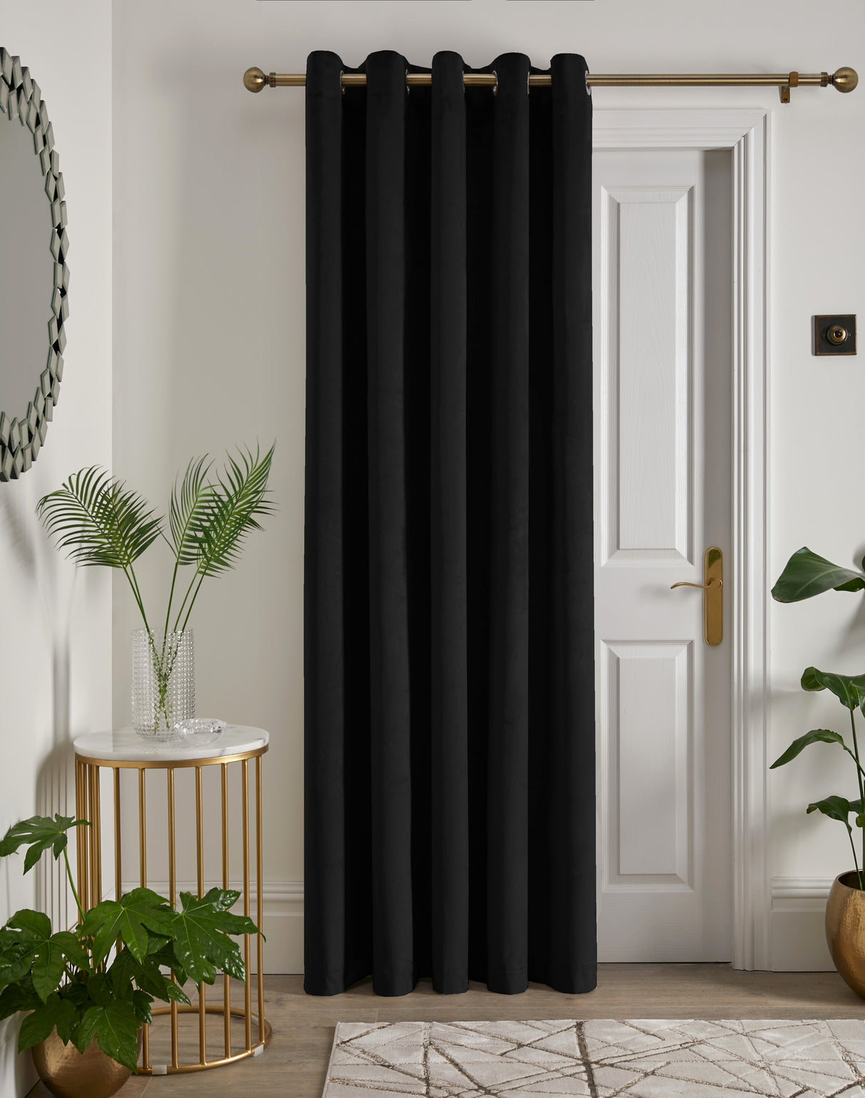 Laurence Llewelyn Bowen Montrose Blackout Eyelet 168cm x 214cm Panel Door Curtain