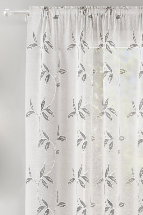 Tyrone Oasis Leaf Design Voile Panel