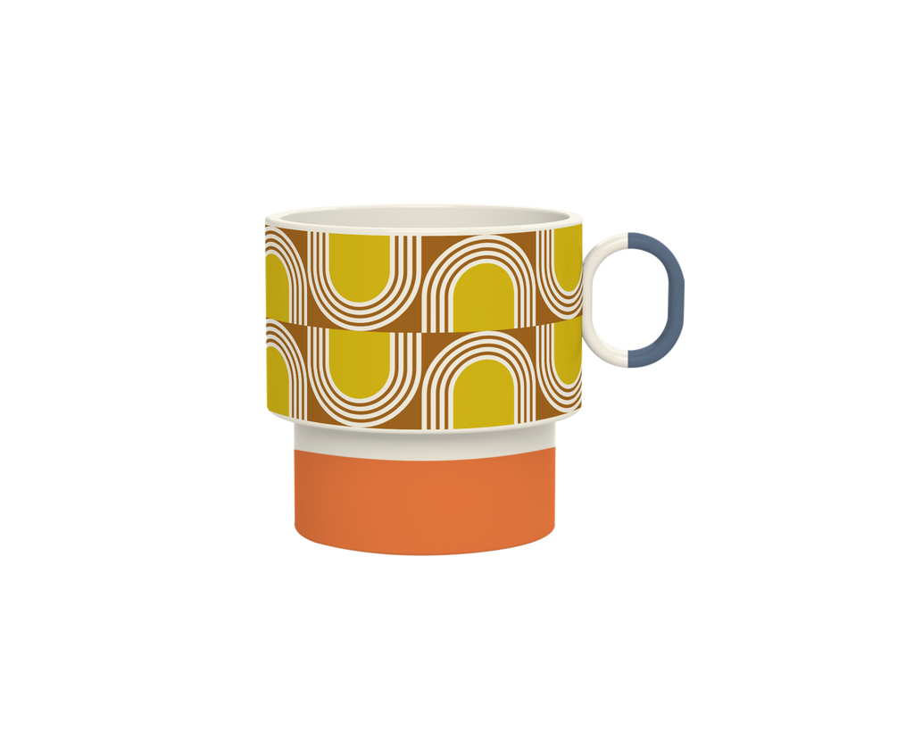 Orla Kiely Aura Stacking Mug Orange