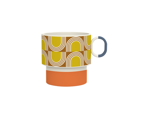 Orla Kiely Aura Stacking Mug Orange