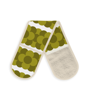 Orla Kiely Retro Stripe Double Oven Glove Green