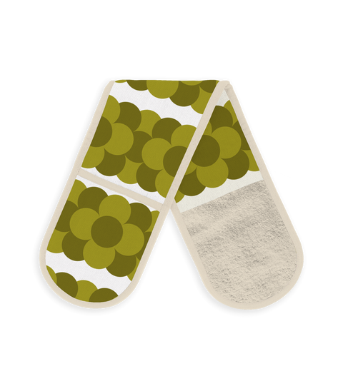 Orla Kiely Retro Stripe Double Oven Glove Green