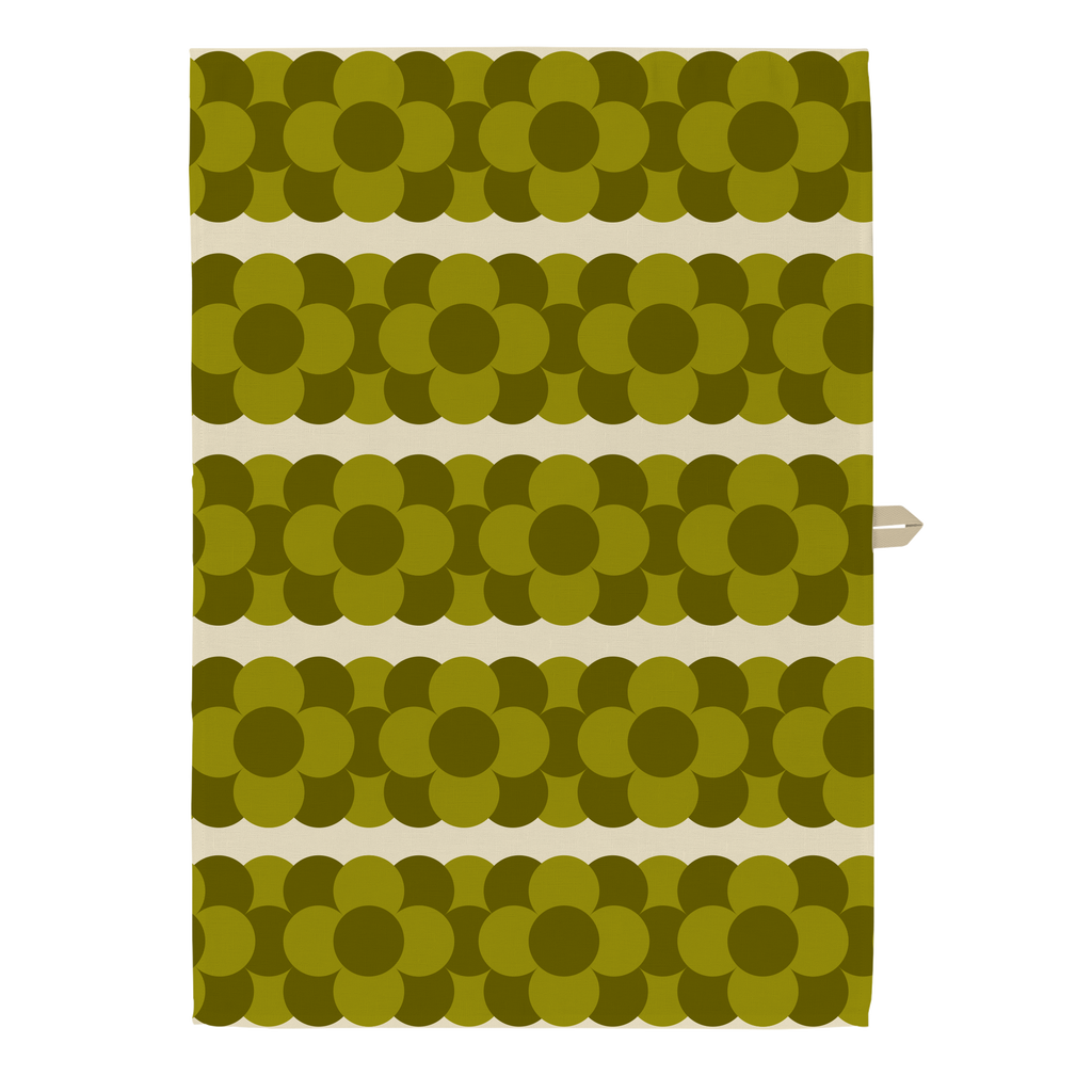 Orla Kiely Retro Stripe SO2 Tea Towels Green