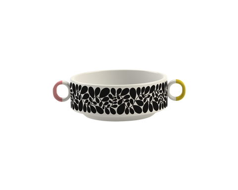 Orla Kiely Sycamore Stripe Cereal Bowl Black