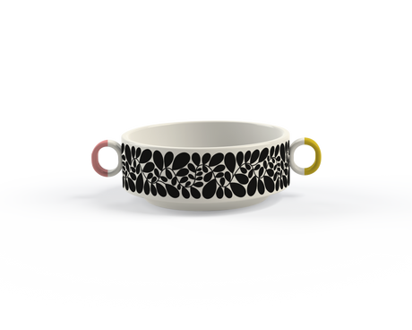 Orla Kiely Sycamore Stripe Cereal Bowl Black