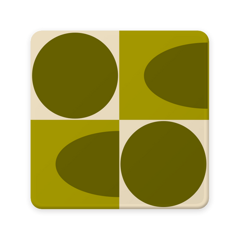 Orla Kiely SO4 Spot Square Oval CB Coasters