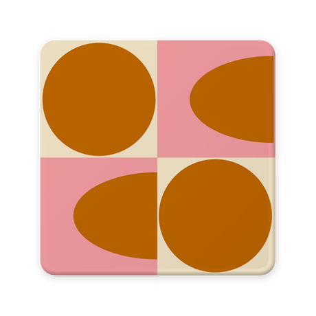 Orla Kiely SO4 Spot Square Oval CB Coasters