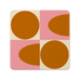Orla Kiely SO4 Spot Square Oval CB Coasters