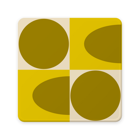 Orla Kiely SO4 Spot Square Oval CB Coasters