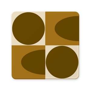 Orla Kiely SO4 Spot Square Oval CB Coasters
