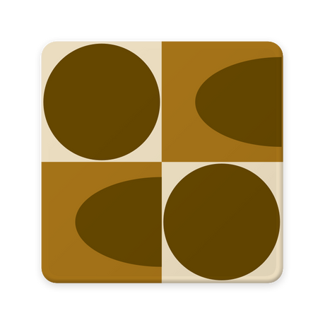 Orla Kiely SO4 Spot Square Oval CB Coasters