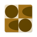 Orla Kiely SO4 Spot Square Oval CB Coasters