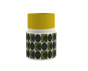 Orla Kiely Spot Square Oval Utensil Pot Yellow