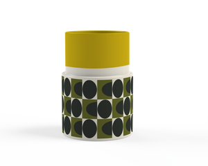 Orla Kiely Spot Square Oval Utensil Pot Yellow