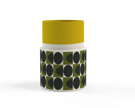 Orla Kiely Spot Square Oval Utensil Pot Yellow