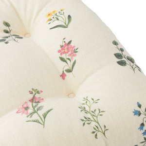 Wylder Olivia Green 40cm x 40cm 100% Slub Cotton Green Seat Pads (Pack of 2)